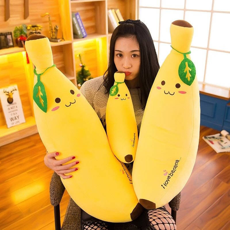 35/50/70/80Cm Cartoon Banana Plush Toy Soft Plant Banana Pillow Super Soft Kids Toys Baby Kids Home Decoration Christmas Gift