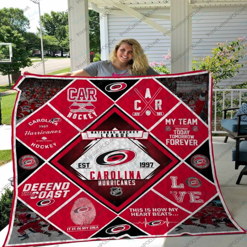 H Carolina Hurricanes 9 Quilt Blanket