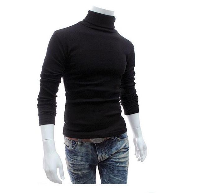 2022 New Autumn Winter Men’S Sweater Men’S Turtleneck Solid Color Casual Sweater Men’s Slim Fit Brand Knitted Pullovers alx