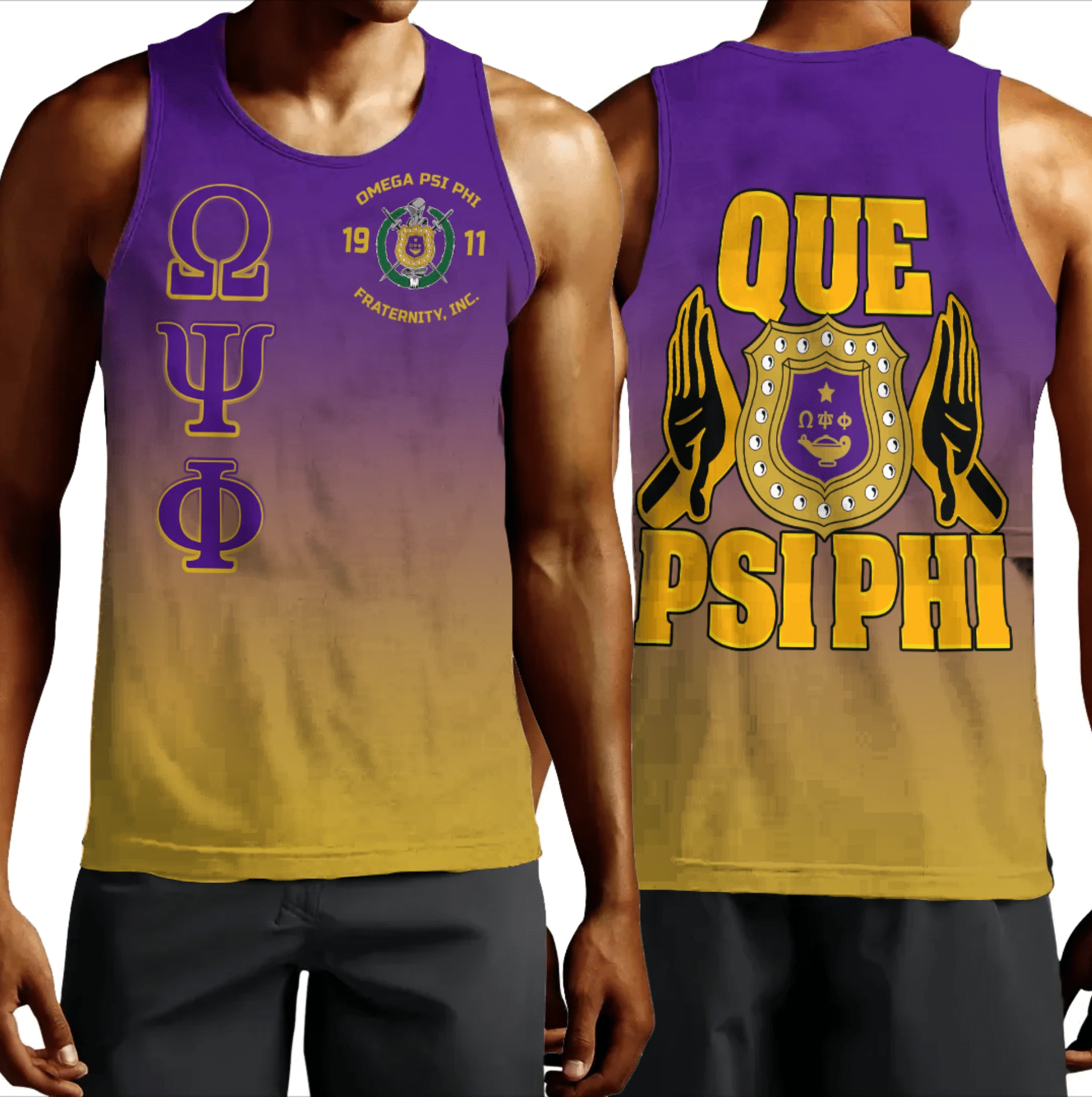 Fraternity Tank Top – Omega Psi Phi Gradient Tank Top