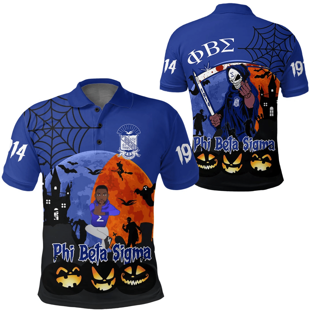 Wonderprint Polo Shirt Phi Beta Sigma Halloween Polo Shirts Lt10