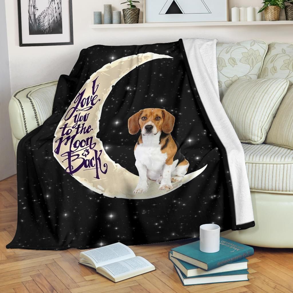 Beagle Love You To The Moon And Back Fleece Blanket, Sherpa Blanket, Gift For Parent, Family Member, Friends Gift, Christmas Gift, Home Decor, Home Living