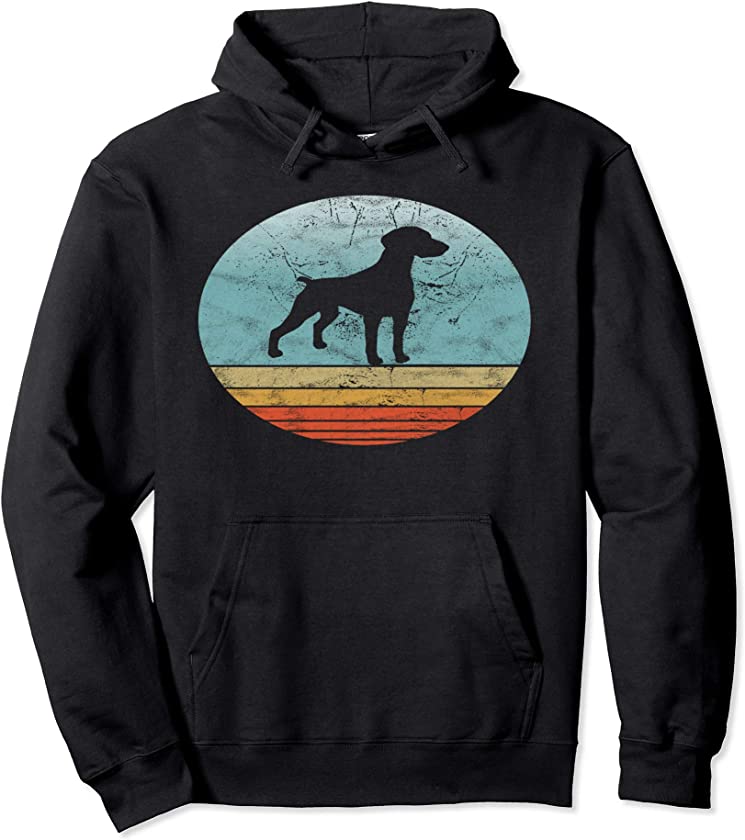 Retro Weimaraner Dog Breed Vintage Style Animal Dogs Gift Pullover Hoodie