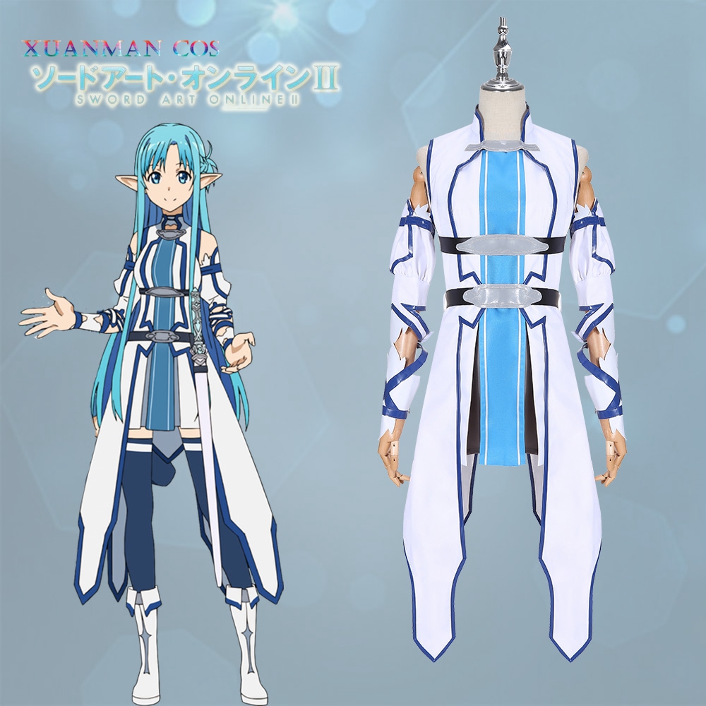 Sword Art Online Yuuki Asuna Dress Alfheim Uniform SAO Halloween Cosplay Costume For Women alx