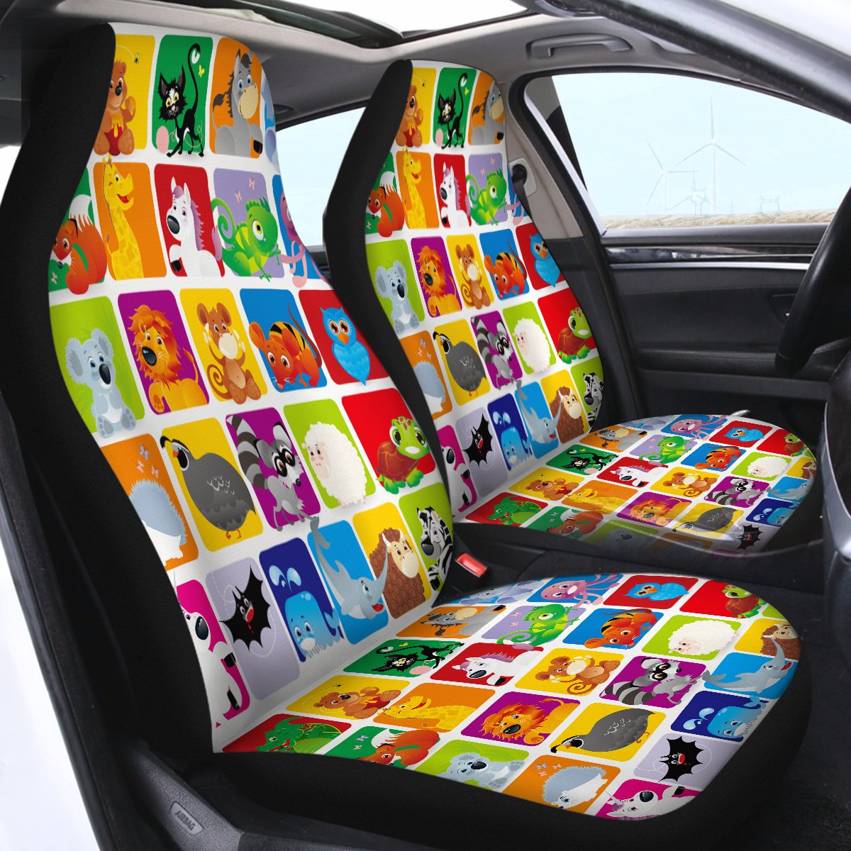 Animal Alphabet SWQT1707 Car Seat Covers