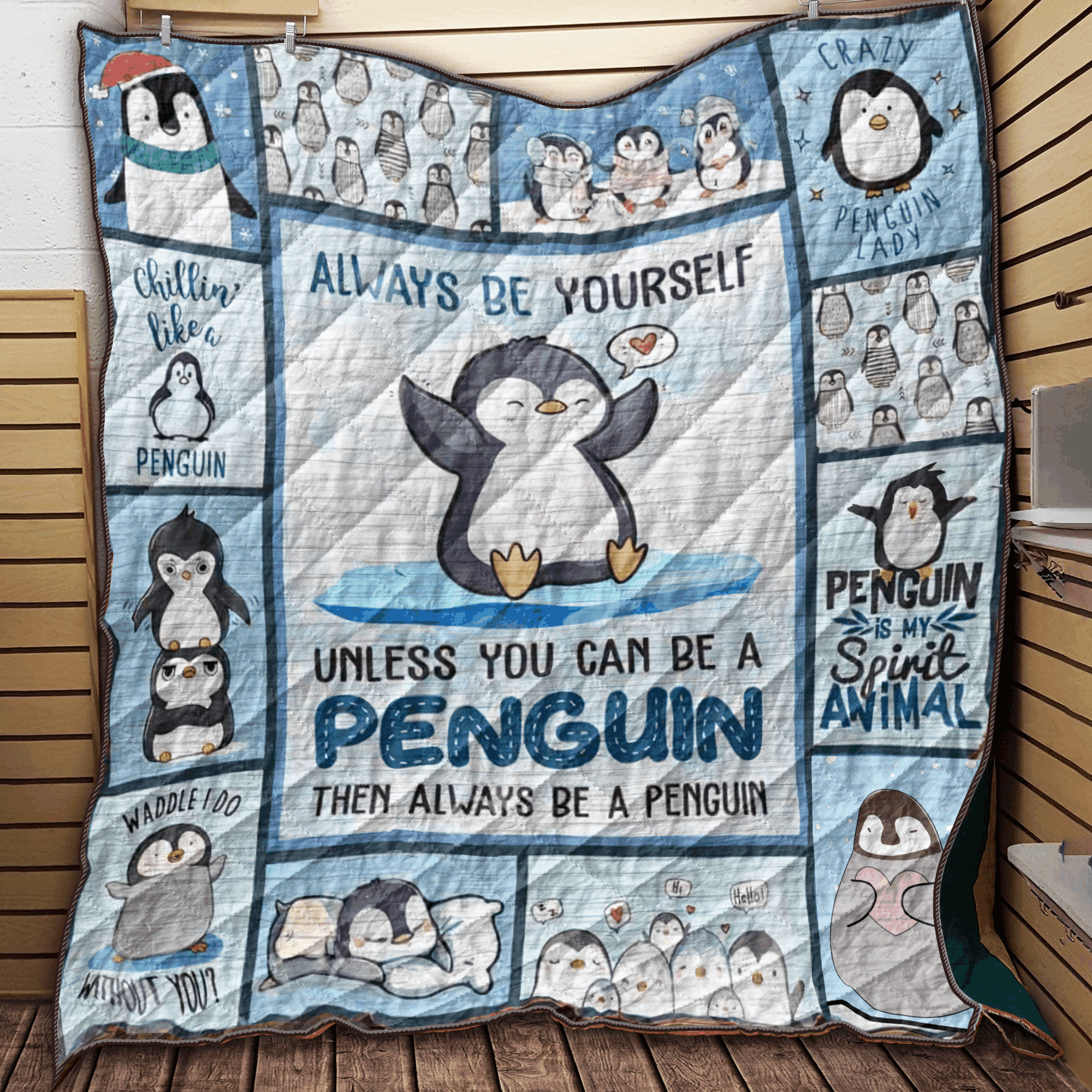 Penguin Love Dp Gs-Cl-Dt2906 Quilt Blanket