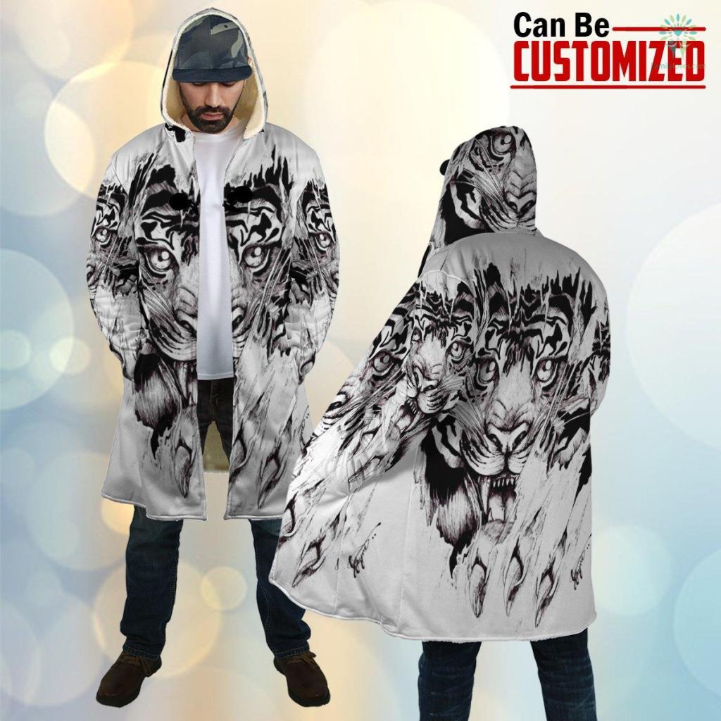 3D Tiger Tattoo Potrait Tiger 3D Cloak – Skull Viking – Tiger Tattoos- Viking Valhalla- Viking Costume Dream Cloak