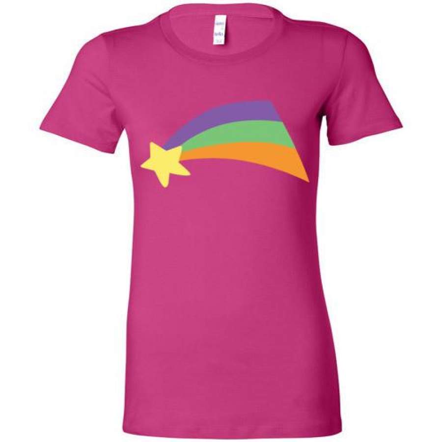 Mabel Pines Shooting Star Rainbow Gravity Falls Cosplay  Bella Ladies T-Shirt