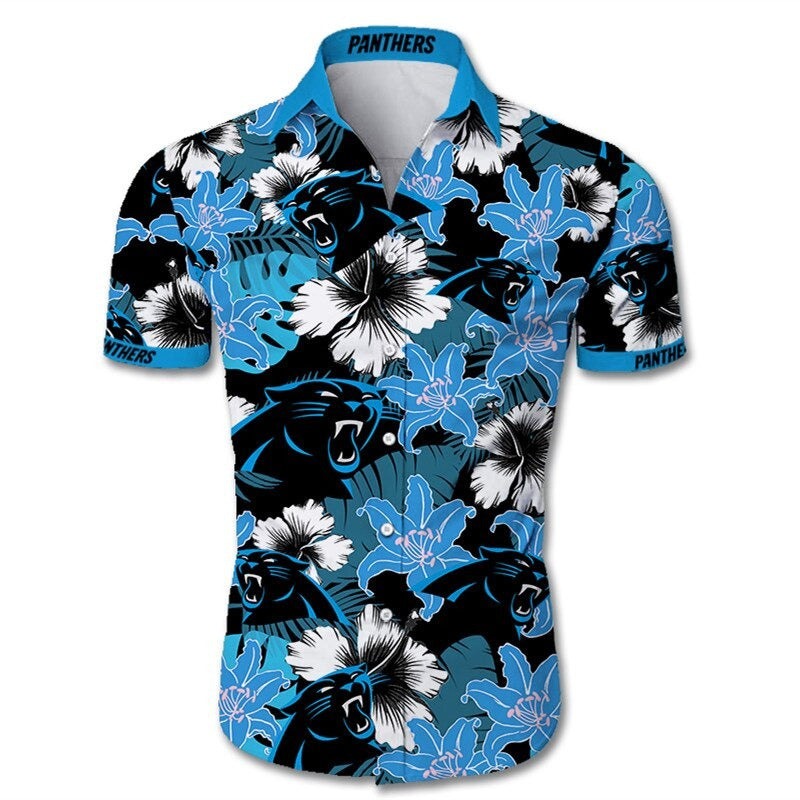 Men’S Carolina Panthers Hawaiian Shirt No1