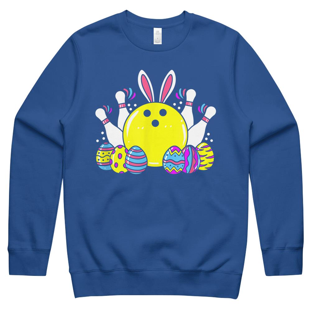 Bowling Easter Bunny Family Matching Bowling Crewneck Sweatshirt