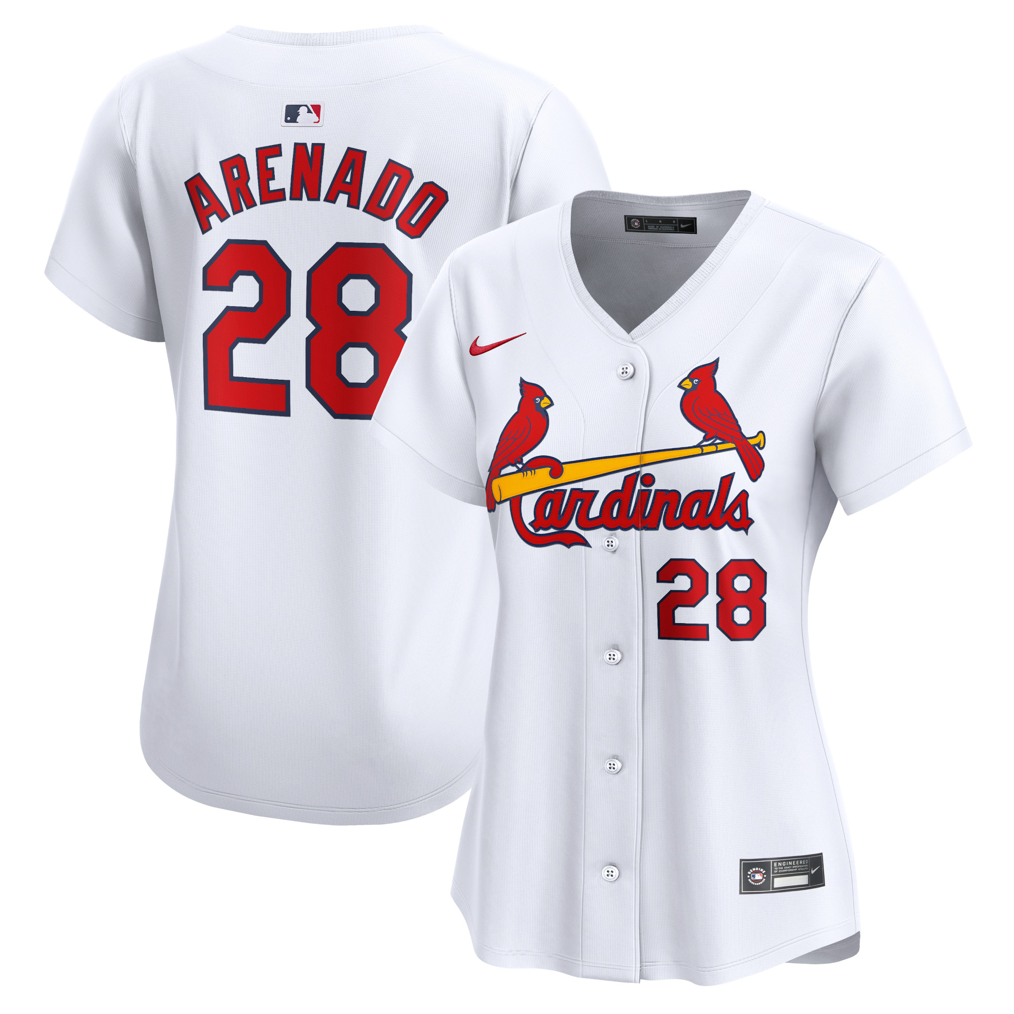 Nolan Arenado St. Louis Cardinals Women's Home Limited Player Jersey – White