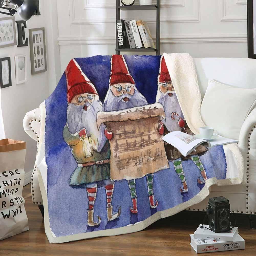 X-Mas Dwarfs Singing Song Blanket Christmas Decoration Ideas