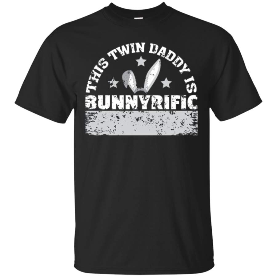 Mens Easter Shirt for Twins Dad Easter Bunny Graphic T-shirt