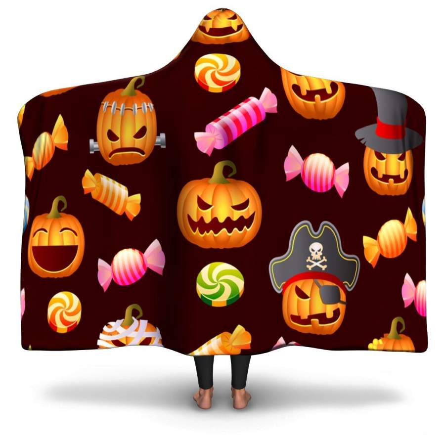 Candy Sweet Halloween Hooded Blanket