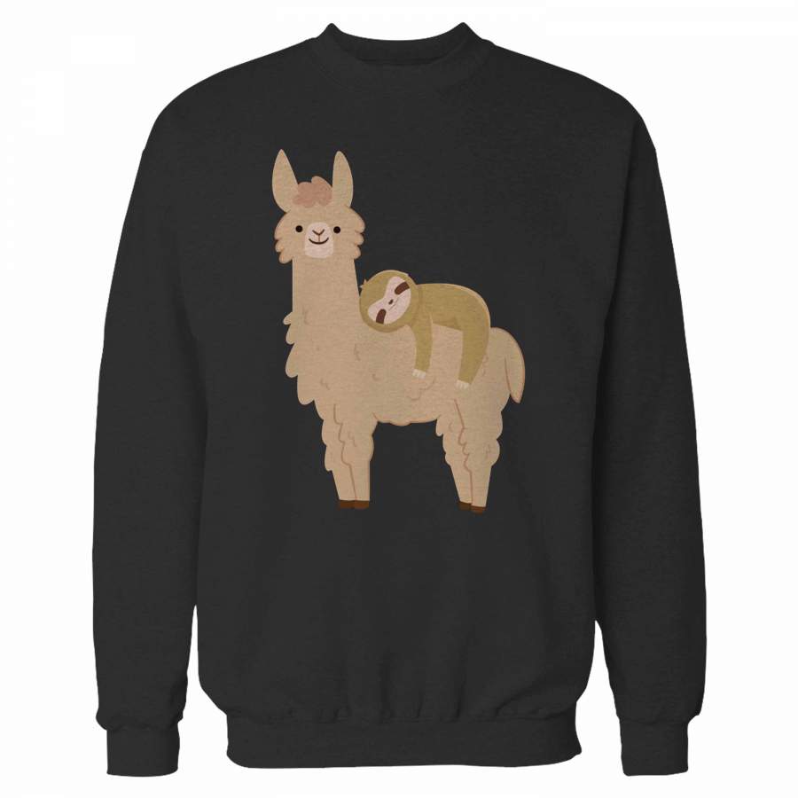 Sloth Relaxing On A Llama Sweatshirt