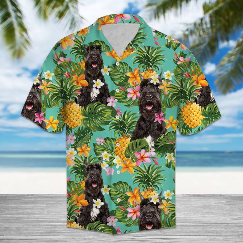 Tropical Pineapple Giant Schnauzer Hawaiian Shirt Ha88436