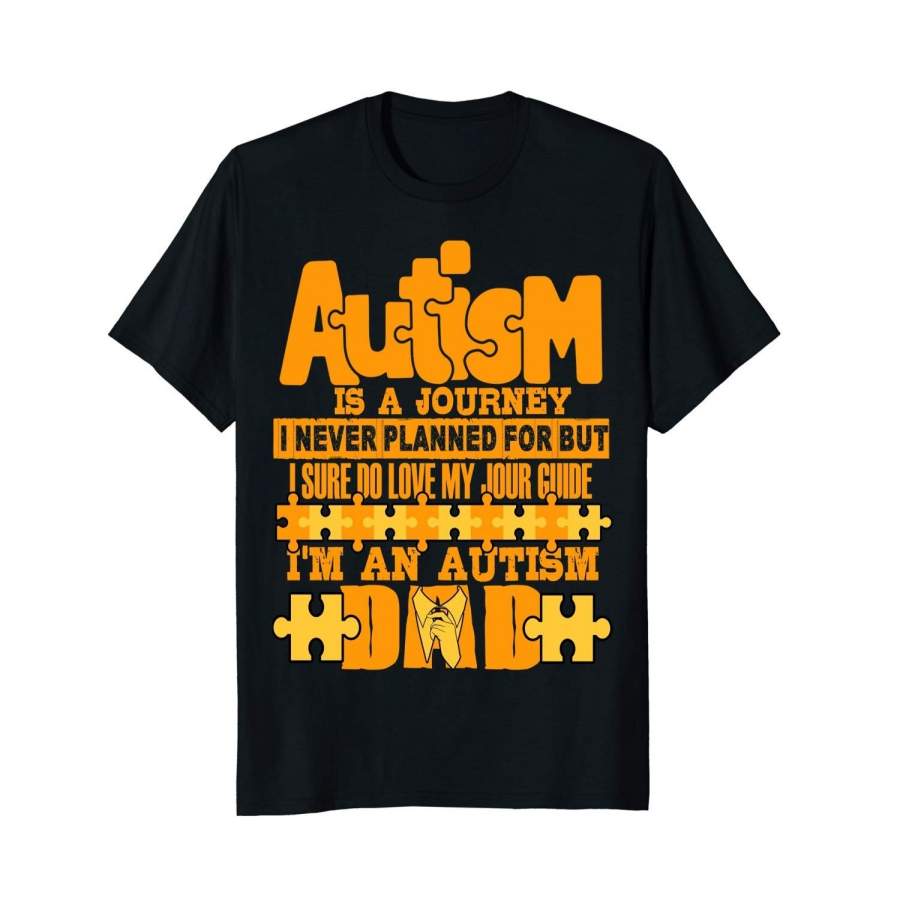 Summer Men’S Autism Is A Journey Short Sleeve T-Shirt, I’M An Autism Dad T Shirt