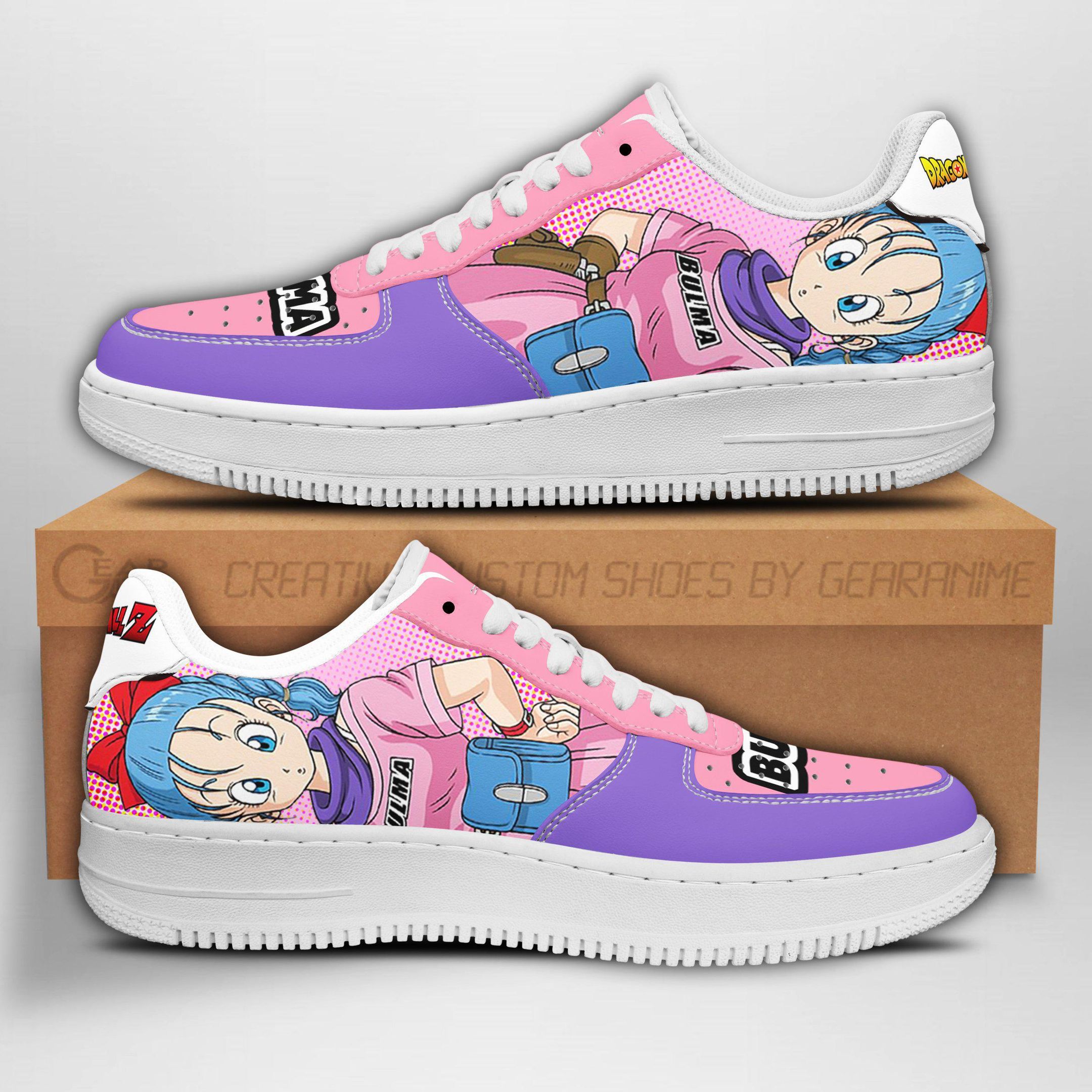 Bulma Dragon Ball Z Air Force Shoes Sneakers Custom Anime