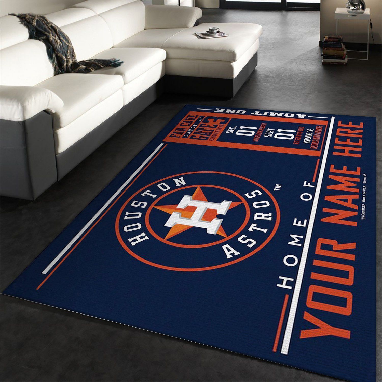 Customizable Houston Astros Wincraft Personalized Area Rug For Christmas Kitchen Rug Us Gift Decor