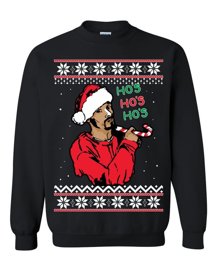 Oncoast Snoop Dog Ho Ho Ho Snoop Dog Ugly Christmas Funny Ugly Christmas Holiday Gift Shirt