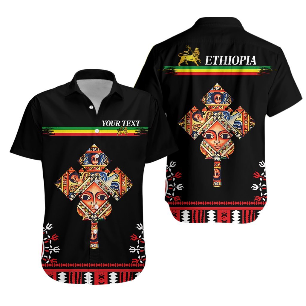 (Custom Personalised) Ethiopia Hawaiian Shirt –  Ethiopian Cross Lt13