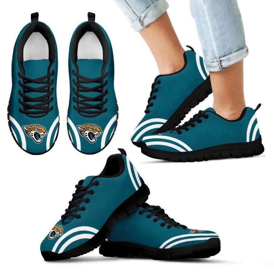 Lovely Curves Stunning Logo Icon Jacksonville Jaguars Sneakers #495