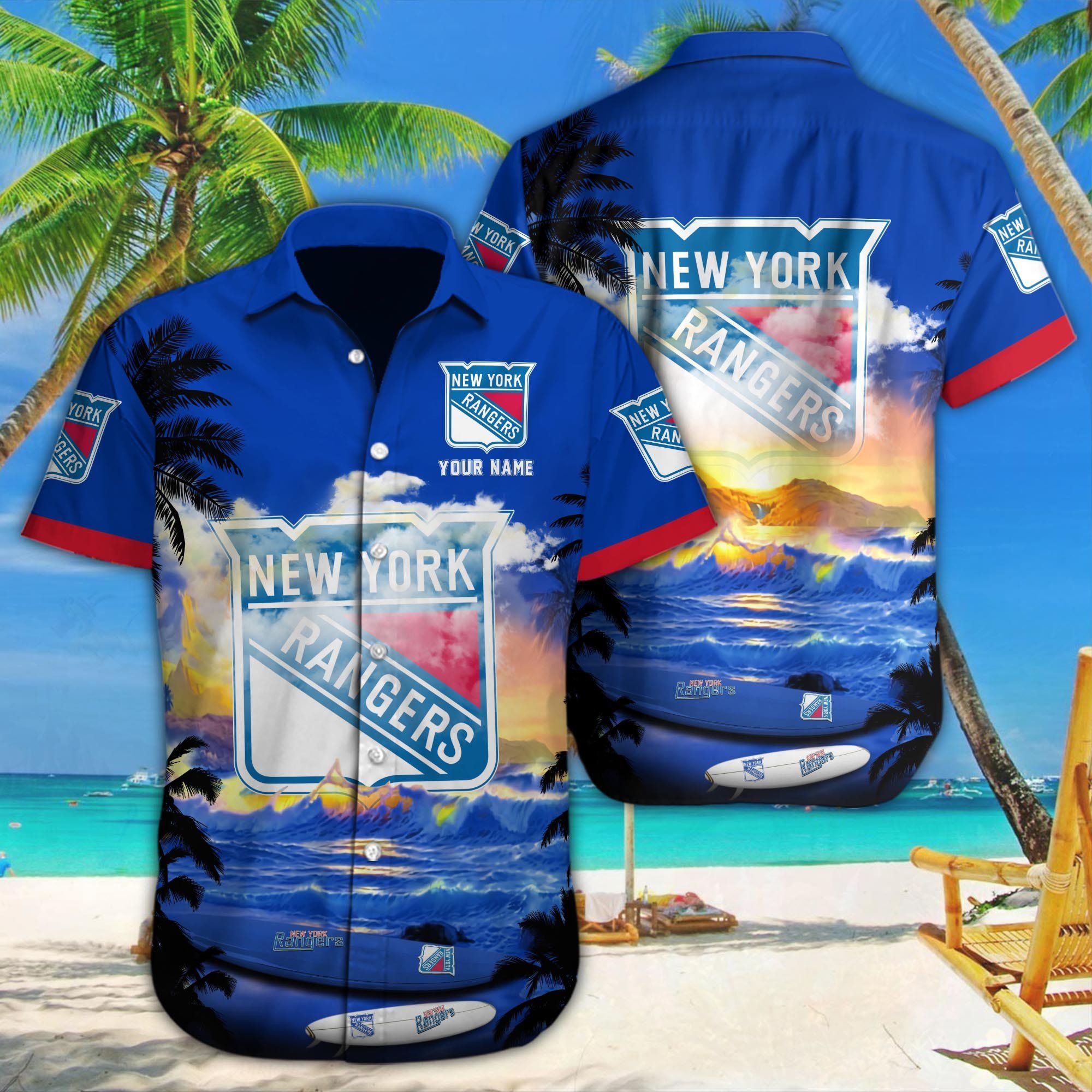 Custom Hawaiian Threads Capturing New York Rangers Essence