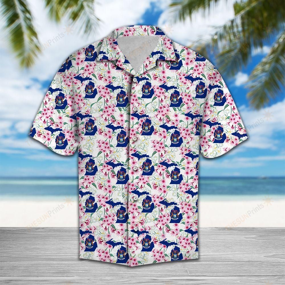 Michigan Apple Blossom Hawaiian Shirt Ha104900