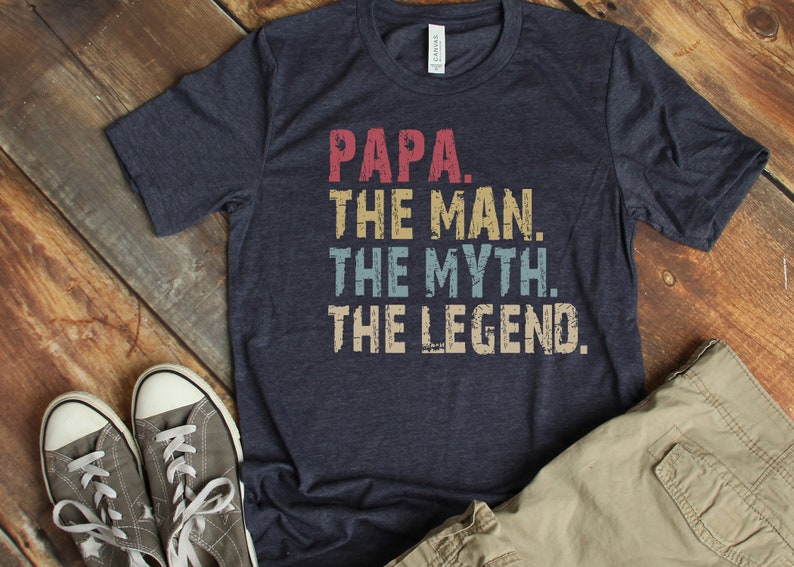 Papa The Man, The Legend, The Myth, The King Shirt, Father’S Day Shirt, Father’S Day Lion Face Shirt, Father’S Day Gift