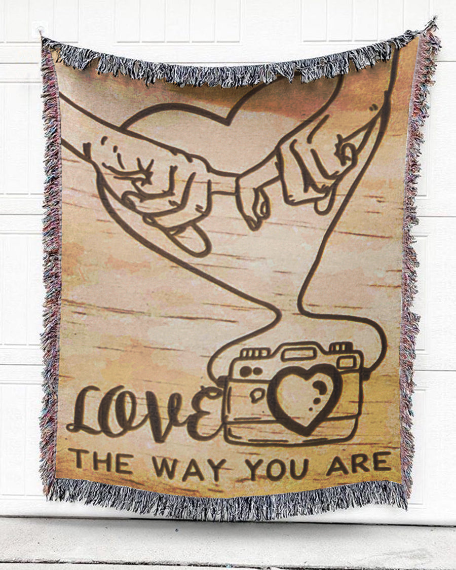 Woven Throw For Husband And Wife Wedding Anniversary Gift, The Way You Are, Cotton Blanket