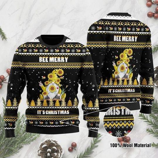 Bee Merry Ugly Christmas Sweater | Unisex | Adult | Us1183