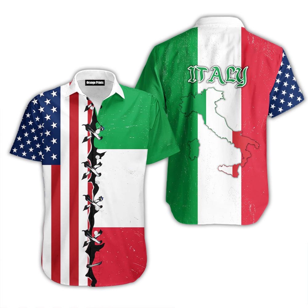 Italy Flag Aloha Hawaii Shirts For Men Women Ha63451