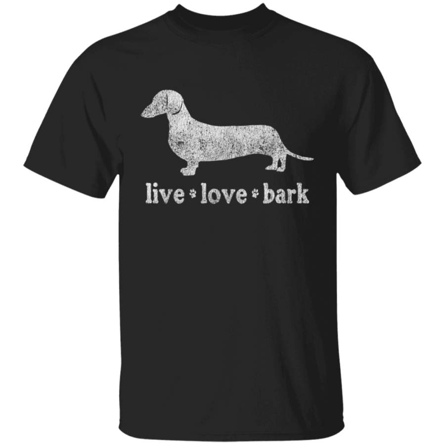 Retro Dachshund Live Love Bark TShirt