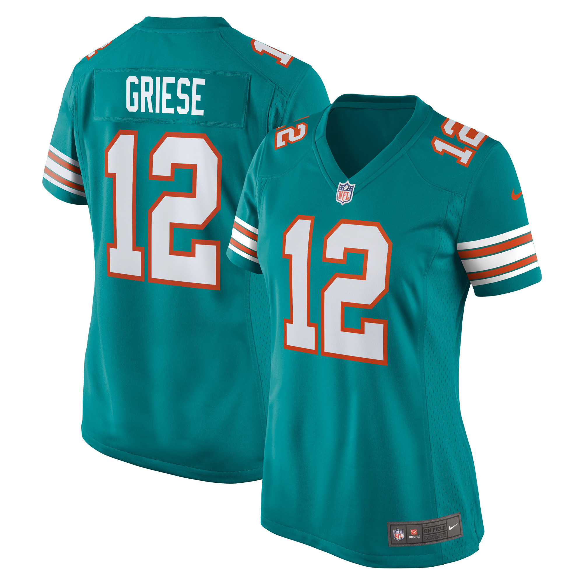 Bob Griese Miami Dolphins Womens Retired Player Jersey Aqua NFL