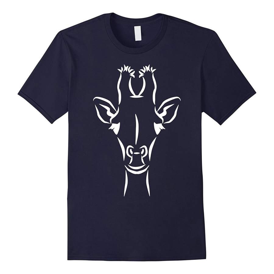 Giraffe head T-Shirt Men’s Cotton Casual Cool Summer Fashion Printed Short Sleeve T-shirt