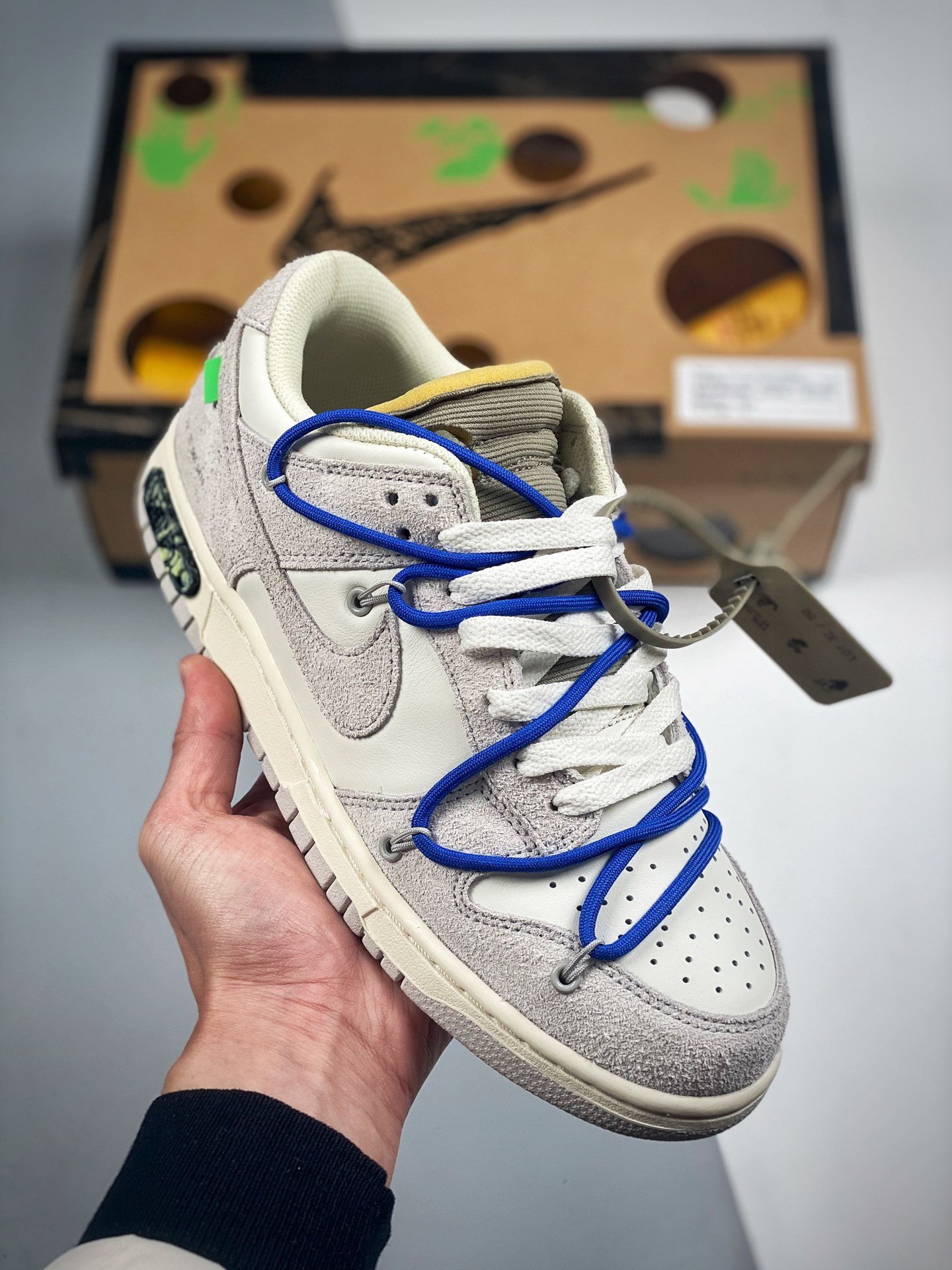 Off-White x Nike Dunk Low 32 of 50 SailNeutral GreyRacer Blue 5338943