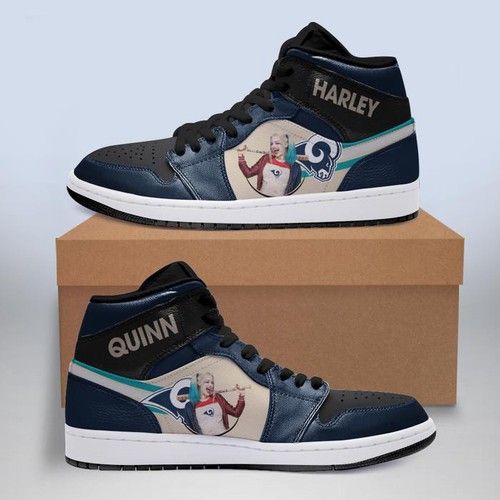 Harley Quinn Los Angeles Rams Jordan Sneakers High Top Shoes Air Jordan High Sneakers Sport Sneakers