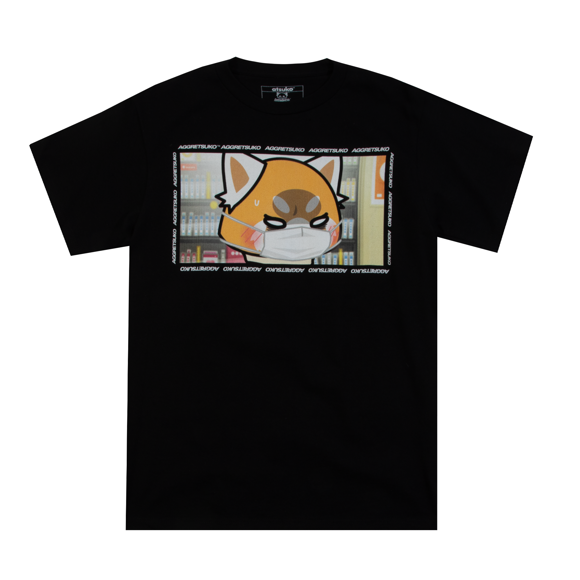 Aggretsuko Retsuko Black Tee