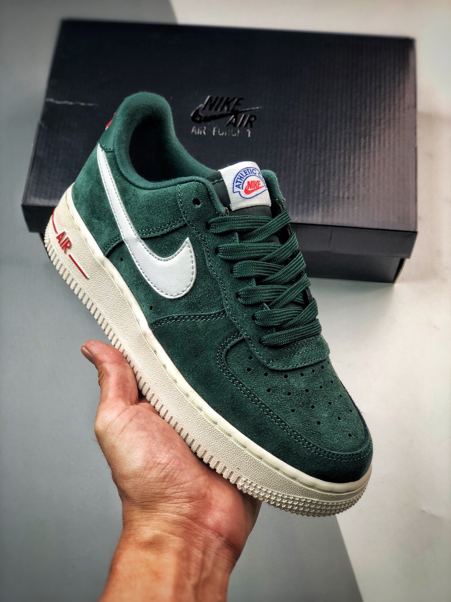 Nike Air Force 1 Low Athletic Club Pro GreenWhite-Gym Red DH7435-300 5340556