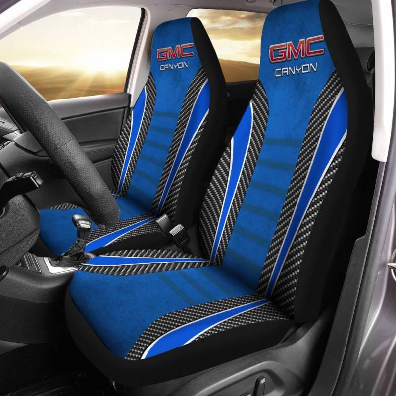 GMC Canyon VTH Car Seat Cover (Set of 2) Ver 2 (Blue) Fashionspicex Shop