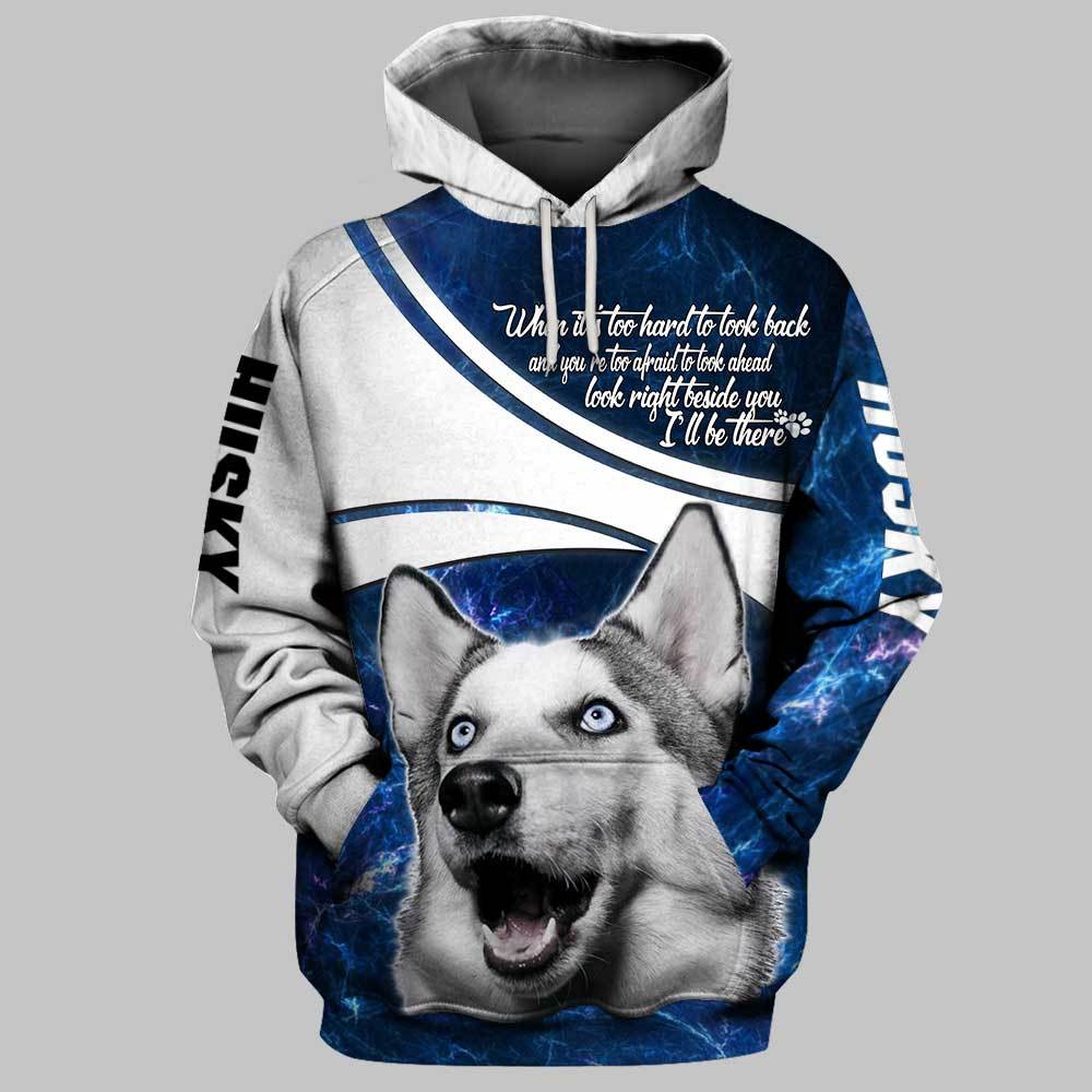 Husky 3D Full Printing Hoodie