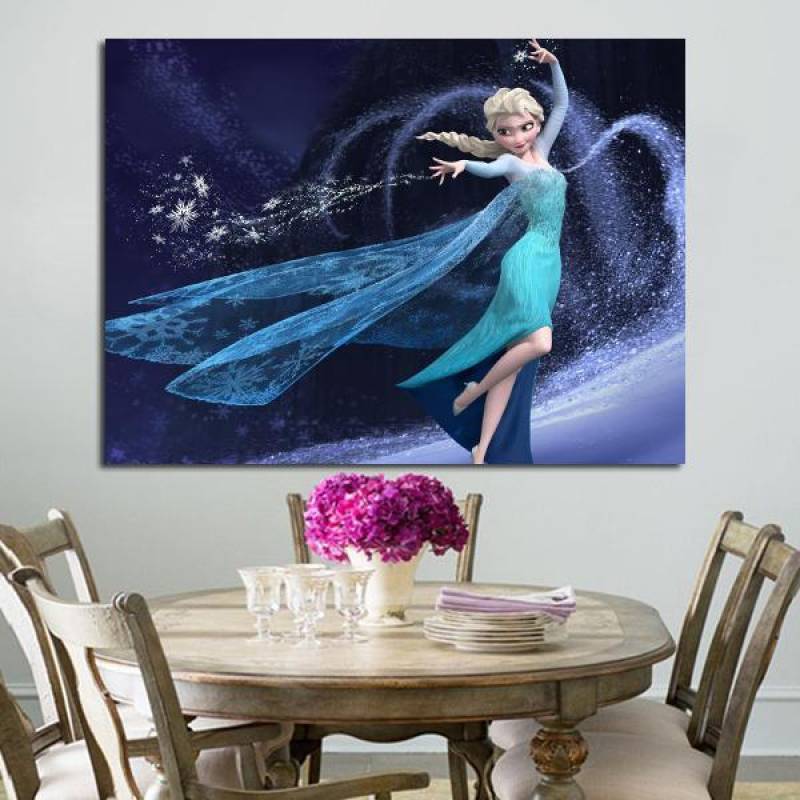 1 Panel Frozen Elsa Wall Art Canvas