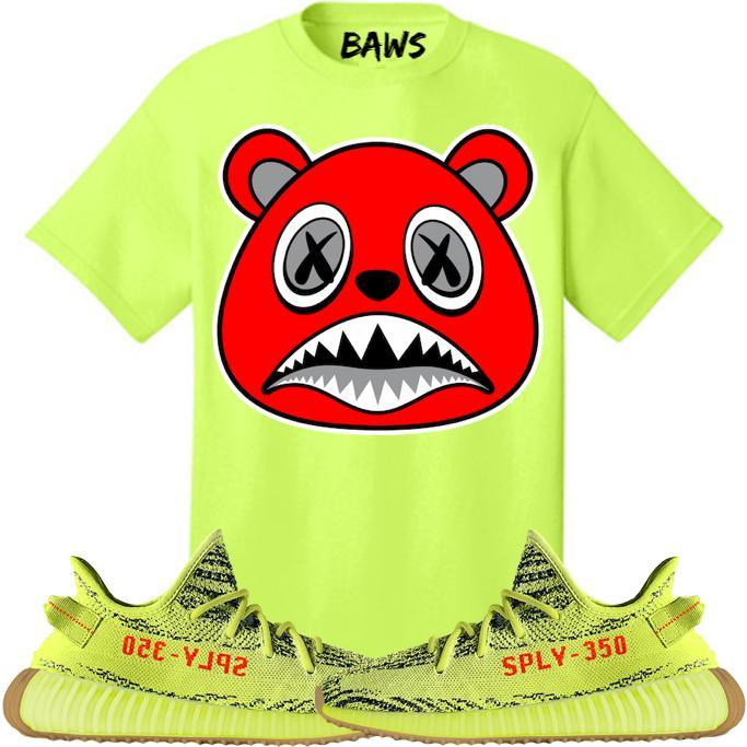 Angry Baws Sneaker Shirt – Yeezy 350 Boost Semi Frozen Yellow