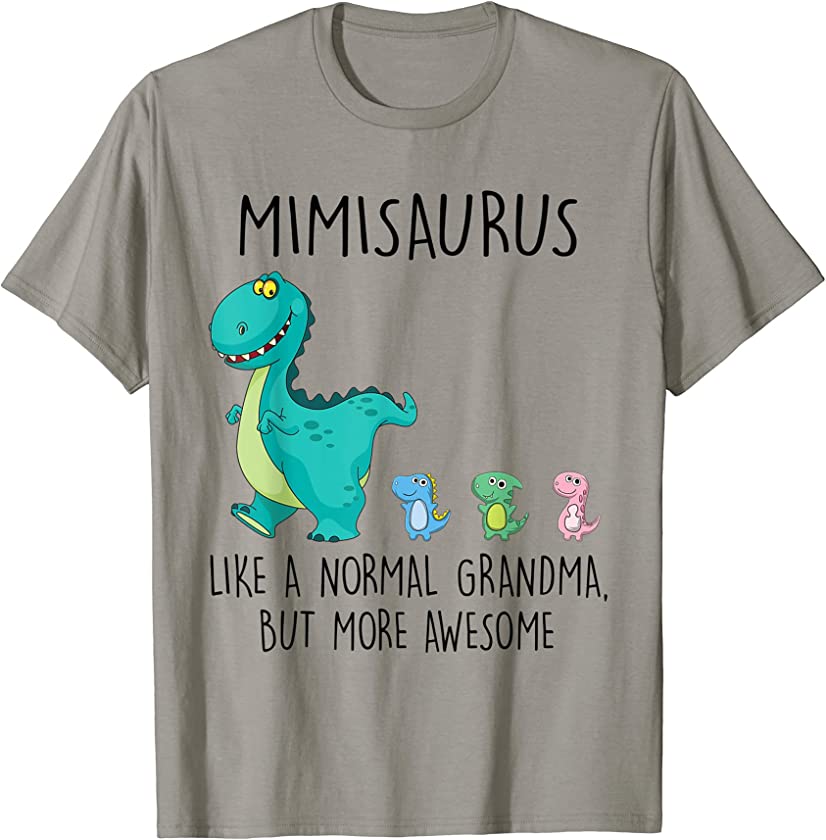 Vintage Retro Mimi Saurus Funny Dinosaur Grandma Matching T-Shirt