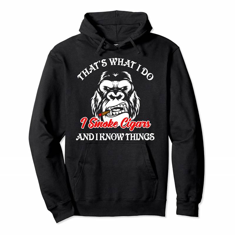 That’s What I Do – Funny Cigars Smoker Smoking Monkey Pullover Hoodie