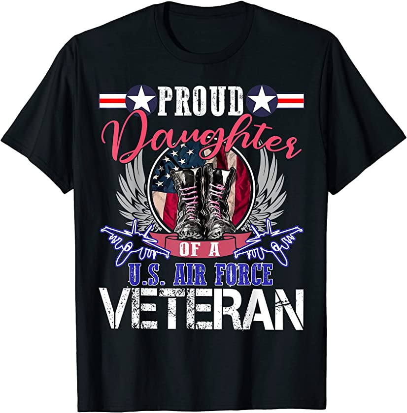 Vintage Proud Daughter Of A U.S. Air Force Veteran Gift T-Shirt