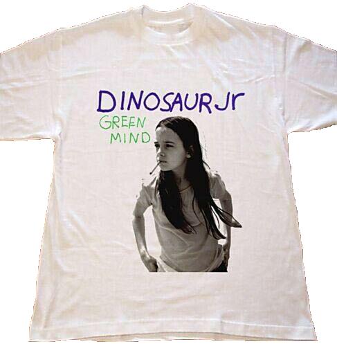 Vtg Dinosaur Jr Green Mind Retro Smoking Girl Black T-Shirt