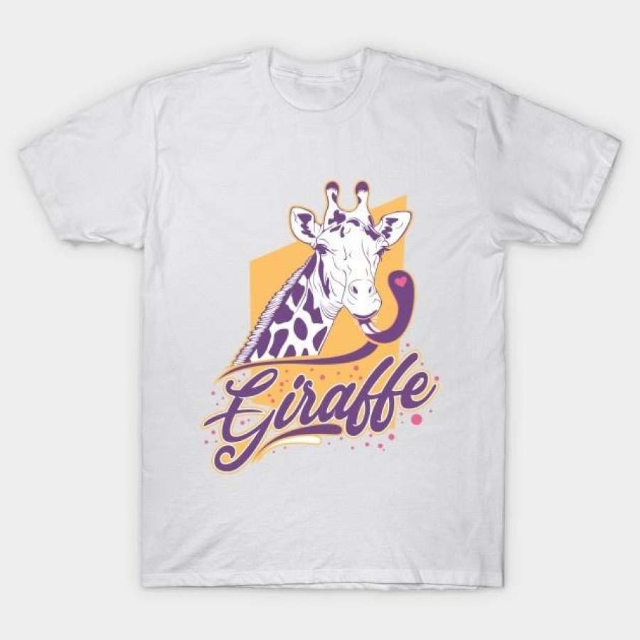 Summer Animal Giraffe T-Shirt Five-Point Sleeve Movement Animal Print Round Neck Top Graphic T-Shirt