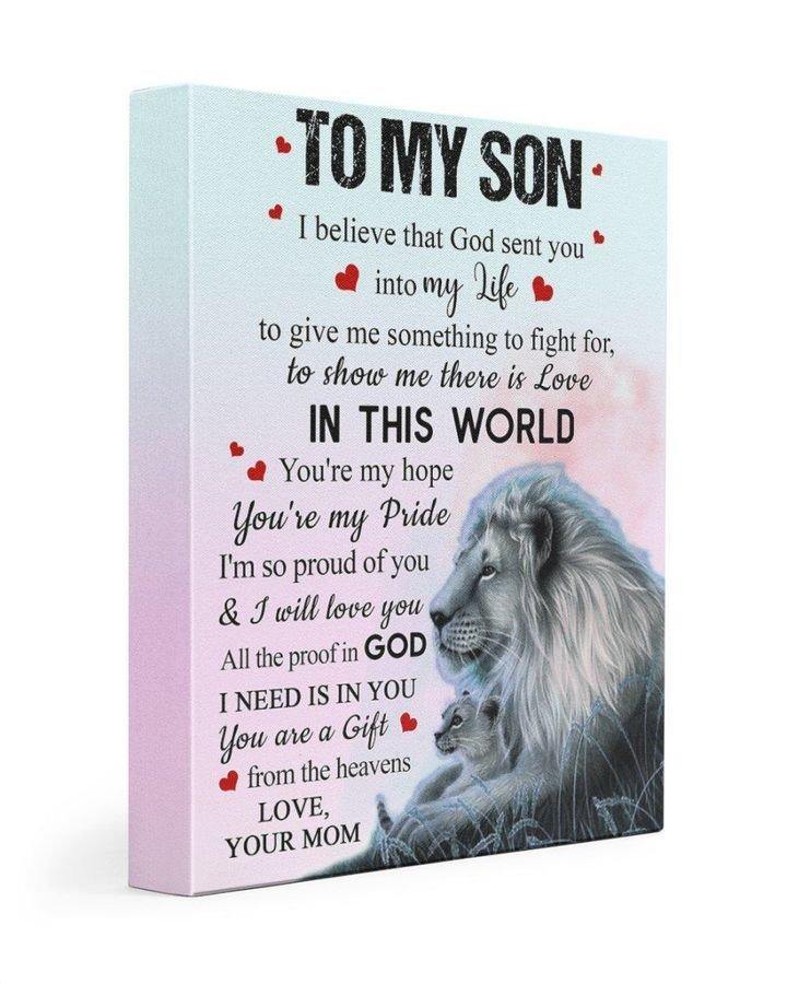 All The Proof Of God Lion Mom – Best Gift Idea For Dad, Father’S Day, Gift For Home Decor, Gift For Family – Horizontal Canvas Matte Canvas Wall Art