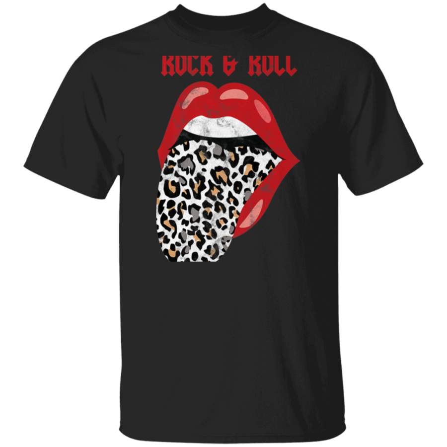 Red Lips White Leopard Tongue Rock & Roll Premium T-Shirt T-shirt Hoodie